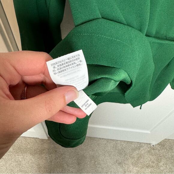 J. Crew Green Wrap Blouse - Picture 6 of 9